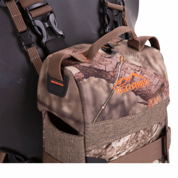 Terrain 19219 Plateau Bino Pack with Mossy Oak Break-Up Country Finish Silent Magnetic Flap Adjustable Strap Back Harness Panel & Soft Interior