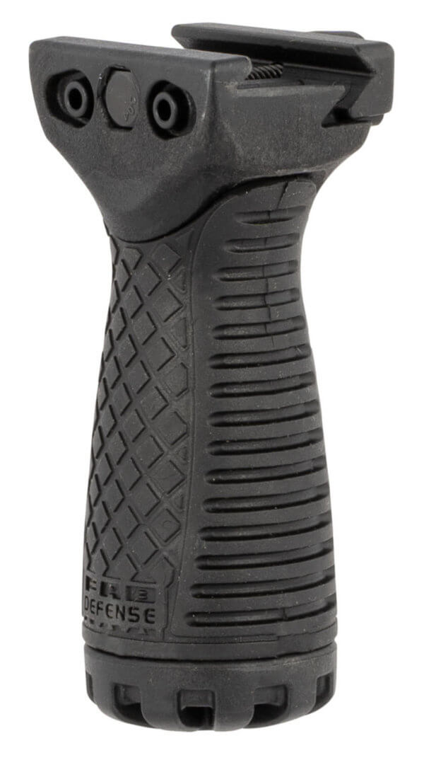 FAB Defense FXRSGB RSG Stout Grip Ribbed Black Polymer with Rubber Overmold