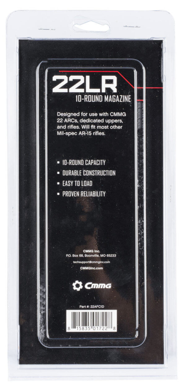 CMMG 22AFC1D Conversion Mag Limited Black Detachable 10rd 22 LR for AR-Platform