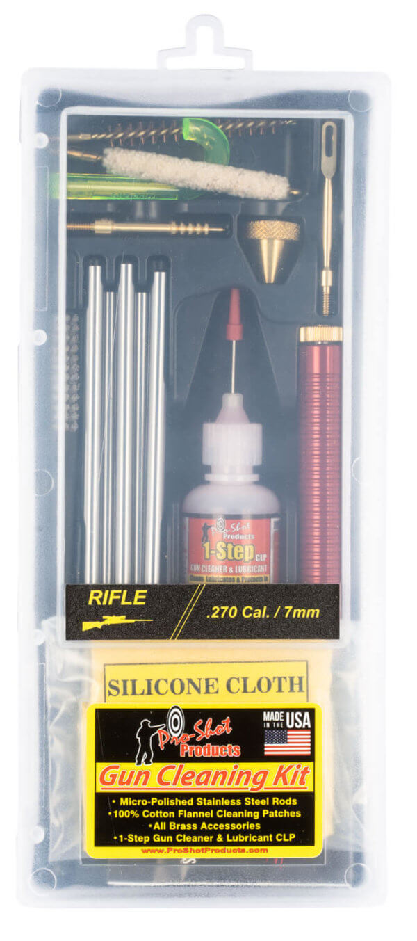 Pro-Shot R2707KIT Classic Box Kit Multi-Caliber Rifle/Black Plastic Case
