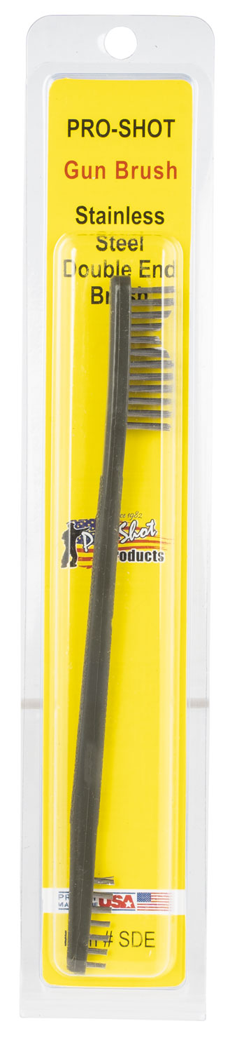 Pro-Shot SDE Gun Brush Universal Polymer Double Ended Brush Stainless Steel Bristles