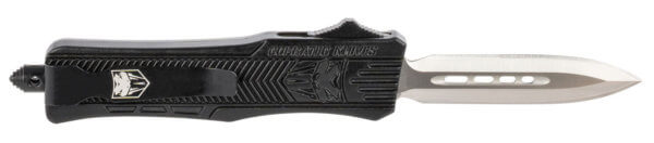 CobraTec Knives SBCTK1SDAGNS CTK-1 Small 2.25″ OTF Dagger Plain D2 Steel Blade/Black Aluminum Handle Features Glass Breaker Includes Pocket Clip