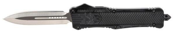 CobraTec Knives LBCTK1LDAGNS CTK-1 Large 3.75″ OTF Dagger Plain D2 Steel Blade/Black Aluminum Handle Features Glass Breaker Includes Pocket Clip