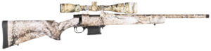 Howa HHS63113 M1500 HS Precision 308 Win 5+1 22  Stainless Steel Metal Finish & Green Black Webbed Fixed HS Precision Stock”