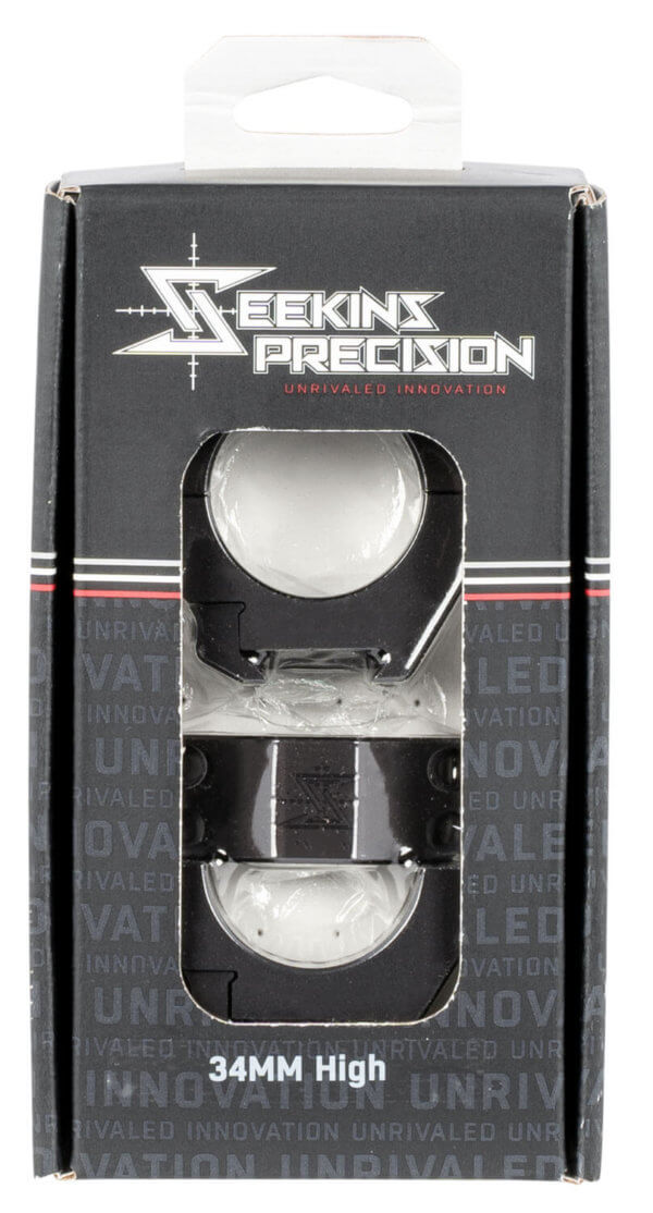 Seekins Precision 0010630006 Scope Ring Set For Rifle Picatinny Rail High 34mm Tube Matte Black Anodized Aluminum