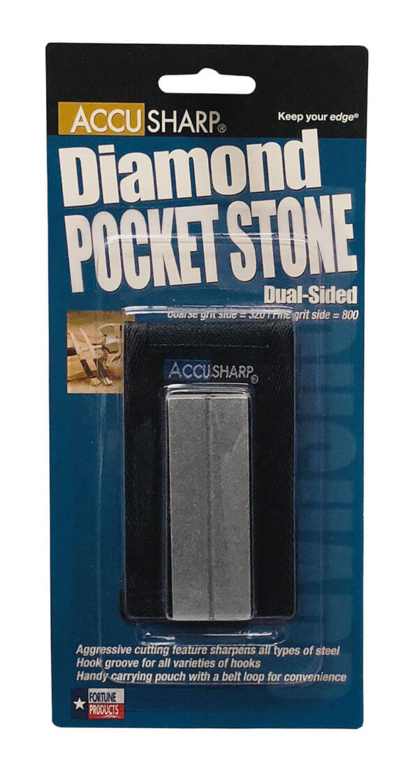 AccuSharp 027C Pocket Stone Fine/Coarse Diamond Sharpener Gray