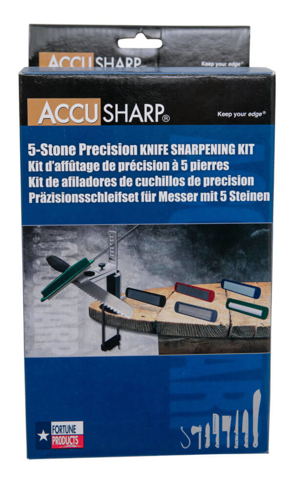 AccuSharp 059C 5-Stone Precision Set Extra Coarse/Coarse/Medium/Fine/ Ultra-Fine Diamond Alumina Ceramic Sharpener Multi Color