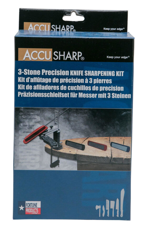 AccuSharp 060C 3-Stone Precision Set Coarse/Medium/Fine Diamond Alumina Ceramic Sharpener Multi Color