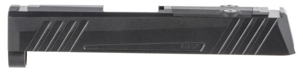 Grey Ghost Precision GGP365BLK1 GGP365 Version 1 Slide Fits Sig P365 Optic Cut Compatible w/Sig RomeoZero & Shield RMS-C Aggressive Front & Rear Serrations 17-4 Stainless Steel w/Black DLC Finish