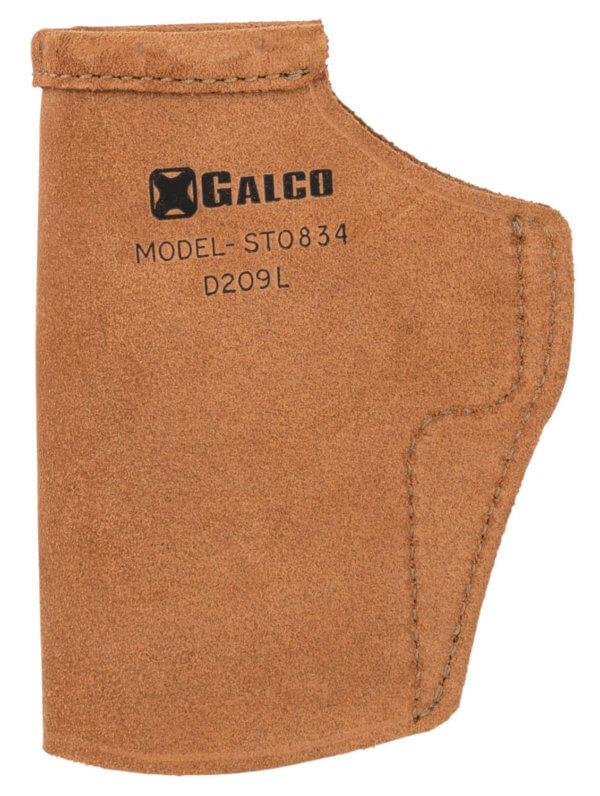 Galco STO834 Stow-N-Go IWB Natural Leather Belt Clip Fits Glock 48/MOS/S&W M&P Shield EZ Right Hand