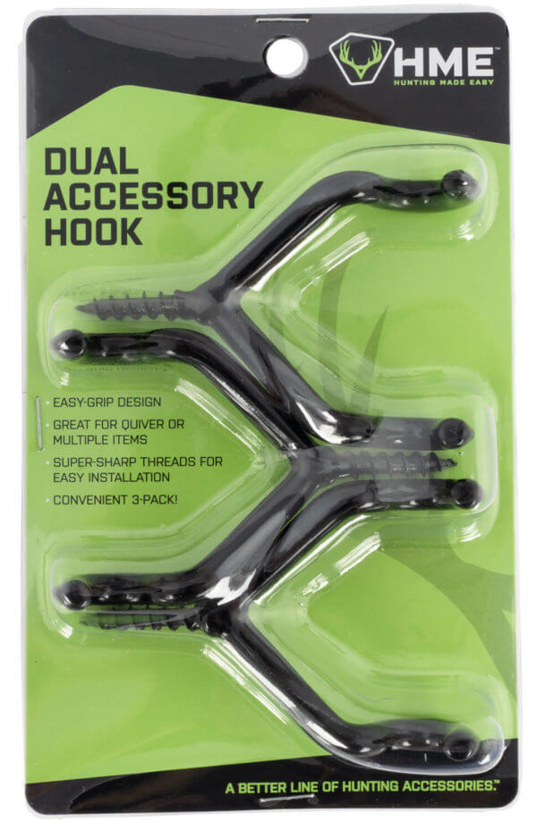 HME HMEDAH3 Accessory Hook Dual 3 Pack