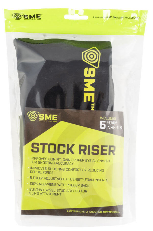 SME SMERSRSL Stock Riser with Shell Loop Black Neoprene