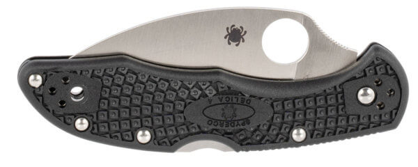 Spyderco C11FPWCBK Delica 4 Lightweight 2.87″ Folding Wharncliffe Plain VG-10 SS Blade Black Textured FRN Handle Includes Pocket Clip