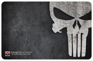 TekMat TEKR42PUNISHER Punisher Door Mat Black/Gray Rubber 42″ Long Punisher Skull