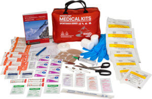 Adventure Medical Kits 01001005 Mountain Explorer Medical Kit Treats Injuries/Illnesses Water Resistant Blue