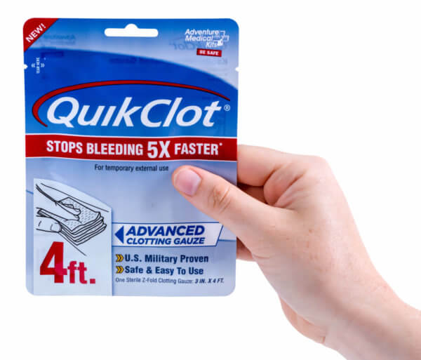 Adventure Medical Kits 50200026 QuikClot Stop Bleeding White 3″ x 48″ Clotting Gauze