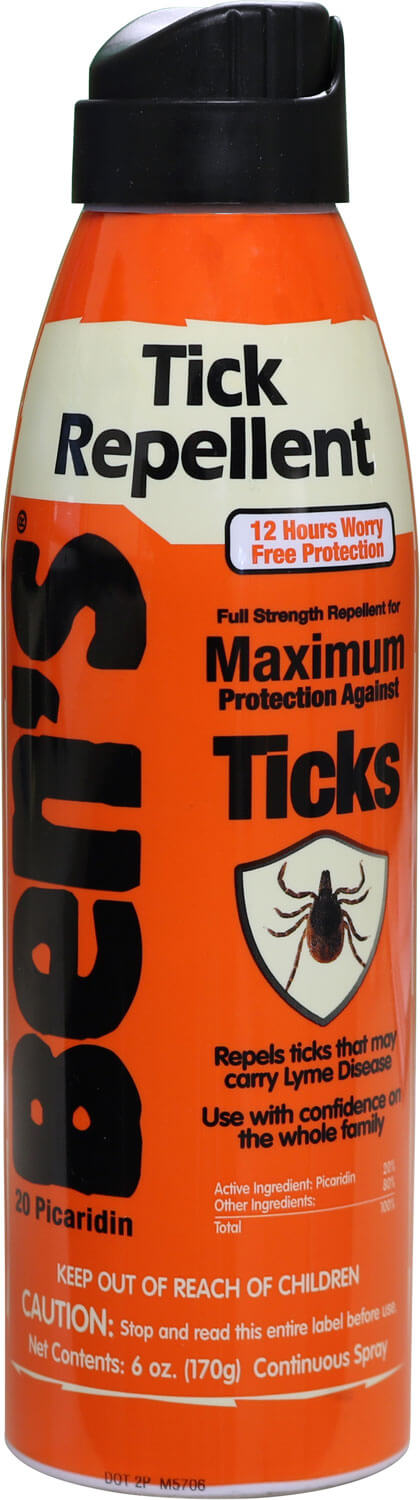 Ben’s 00067300 Tick Repellent Eco-Spray Odorless Scent 6 oz Aerosol Repels Ticks Effective Up to 12 hrs