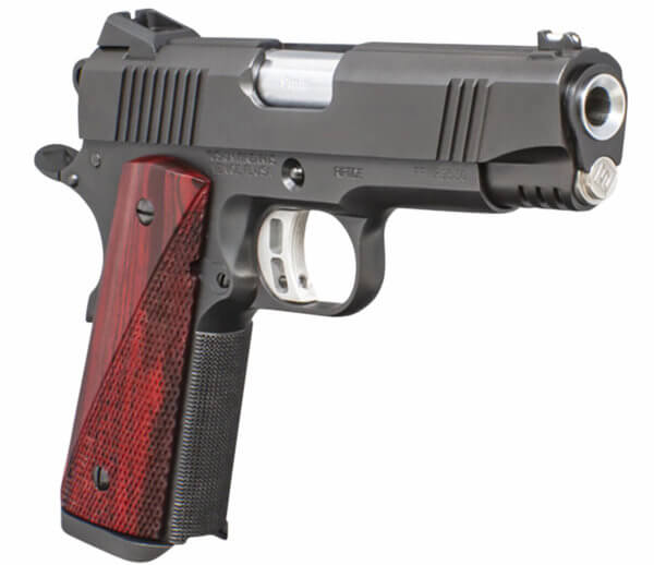Fusion Firearms 1911RIPTIDE45 Freedom Riptide 45 ACP 4.25″ 8+1 Black Beavertail Frame Serrated Slide Red Cocobolo Grip 70 Series Design