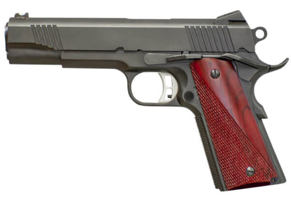 Fusion Firearms 1911REACTION10 Freedom Reaction 10mm Auto 5″ 8+1 Black Beavertail Frame Serrated Slide Red Cocobolo Grip 70 Series Design