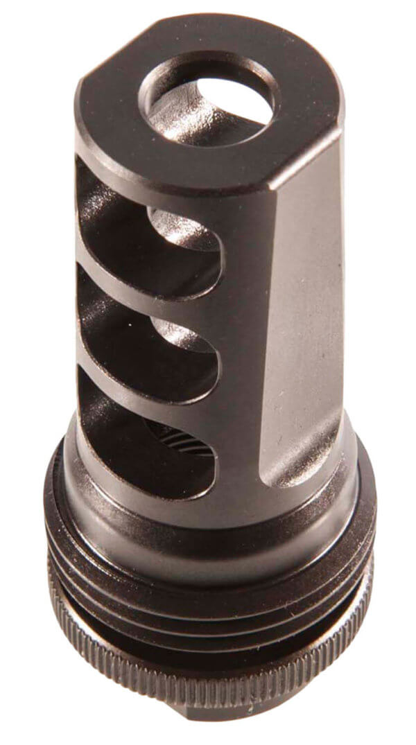 SilencerCo AC858 ASR Muzzle Brake Black Steel with 3/4″-24 tpi Threads for 338 Cal