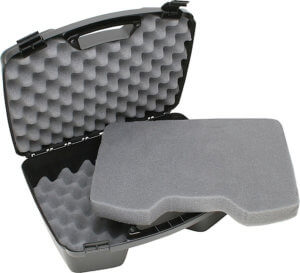 MTM Case-Gard 809-40 Double Handgun Case made of Polypropylene with Textured Black Finish Foam Padding & Snap-Latches 14″ x 10″ x 3.10″ Interior Dimensions