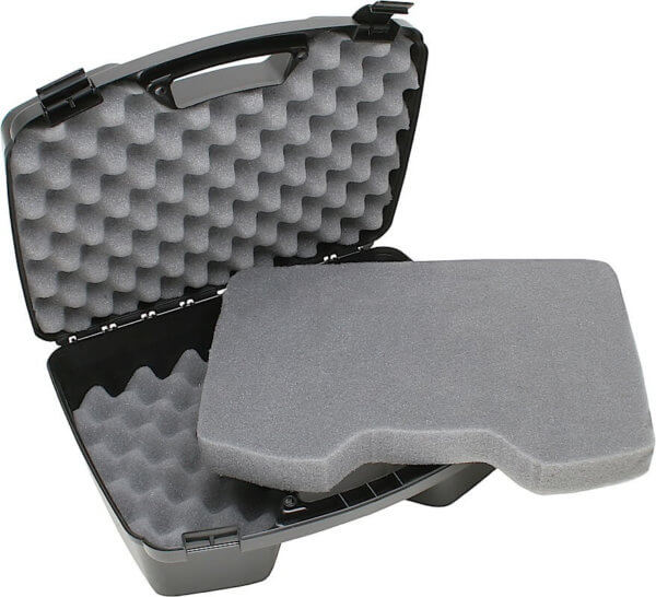 MTM Case-Gard 811-40 Handgun Case made of Polypropylene with Textured Black Finish Foam Padding & Latches 14″ x 10″ x 5.10″ Interior Dimensions
