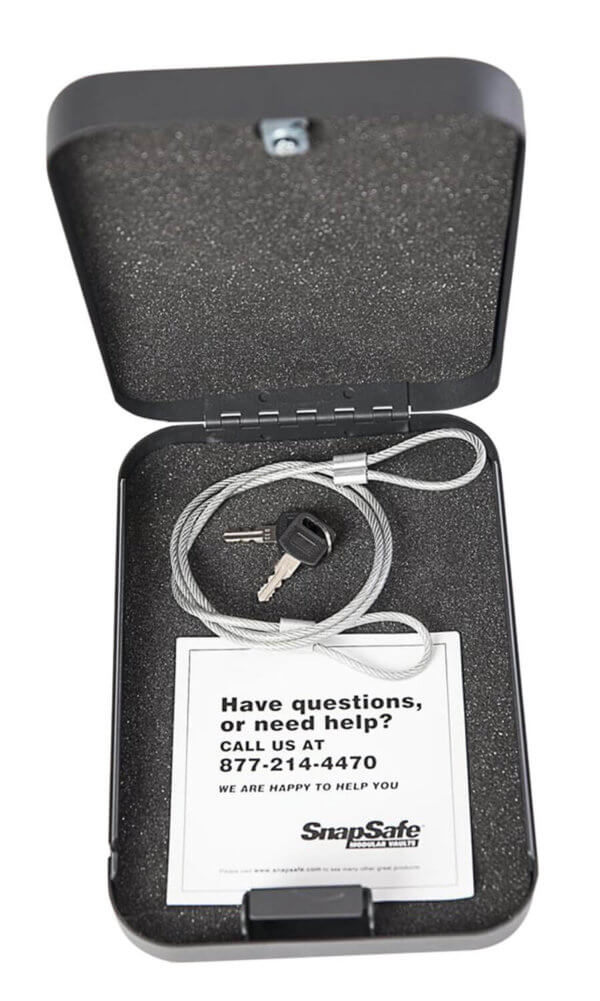 SnapSafe 75211 Lock Box Keyed Alike XL Key Entry Black Steel Fireproof- Yes 2 Pack