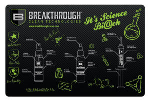 Breakthrough Clean BTRGMP Cleaning Mat Pistol Polyester Top w/Neoprene Rubber Backing 11″ x 17″