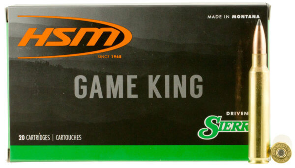 HSM 358WIN1N Game King Hunting 358 Win 225 gr Sierra GameKing Spitzer Boat-Tail (SGSBT) 20rd Box