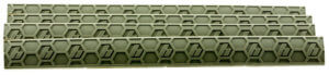 Hexmag HXMLC4PKFDE Rail Covers M-LOK Picatinny Rail Flat Dark Earth Polymer 4 Pack