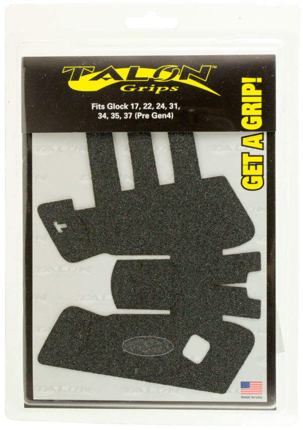 Talon Grips 103R Adhesive Grip  Compatible w/Glock Gen3 17/22/24/31/34/35/37  Black Textured Rubber