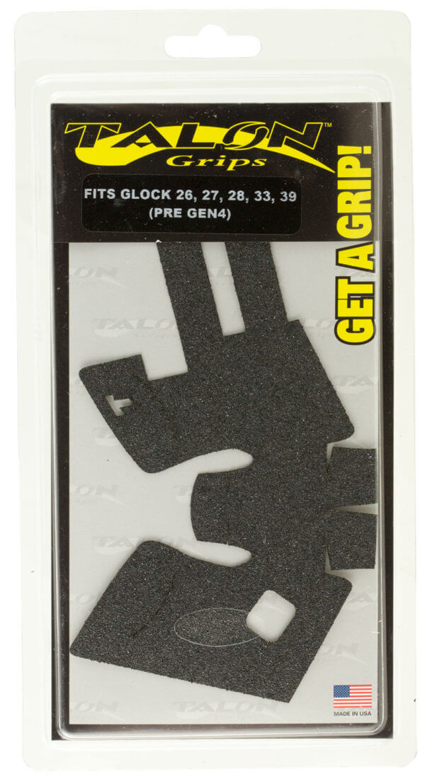 Talon Grips 105G Adhesive Grip  Compatible w/Glock 26/27/28/33/39 Gen3  Black Textured Granulate