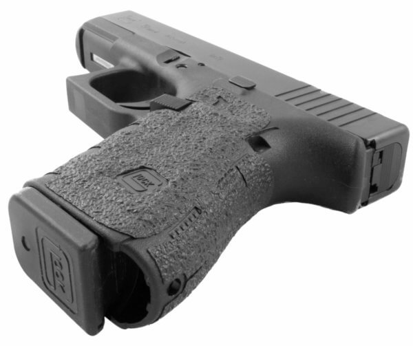 Talon Grips 110R Adhesive Grip  Compatible w/Glock 19/23/25/32/38 Gen4 w/No Backstrap  Black Textured Rubber