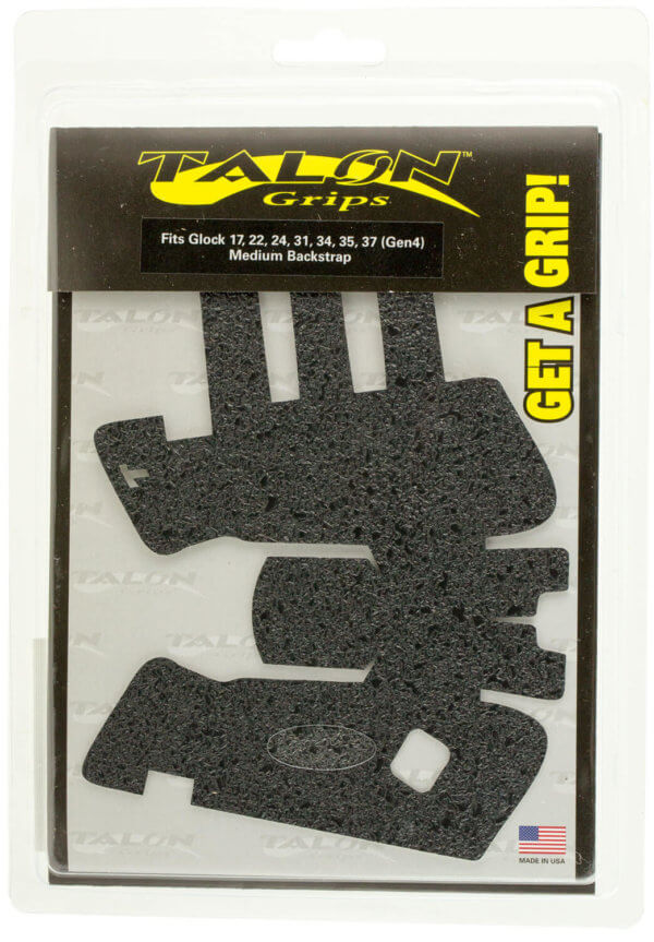 Talon Grips 116R Adhesive Grip  Compatible w/Glock 26/27/28/33/39 Gen4 w/No Backstrap  Black Textured Rubber
