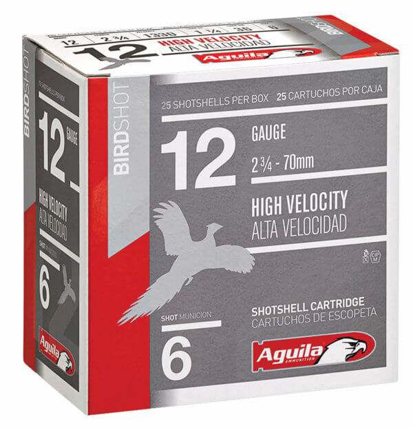 Aguila 1CHB1246 Sporting Clays High Velocity 12 Gauge 2.75″ 1 1/8 oz 7.5 Shot 25rd Box