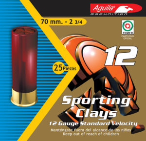 Aguila 1CHB1248 Sporting Clays High Velocity 12 Gauge 2.75″ 1 1/8 oz 8 Shot 25rd Box