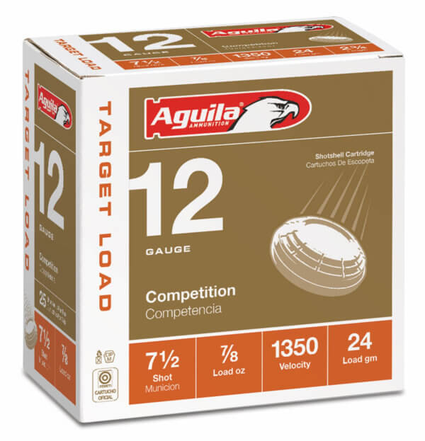 Aguila 1CHB1250 Target Load Competition 12 Gauge 2.75″ 7/8 oz 7.5 Shot 25rd Box