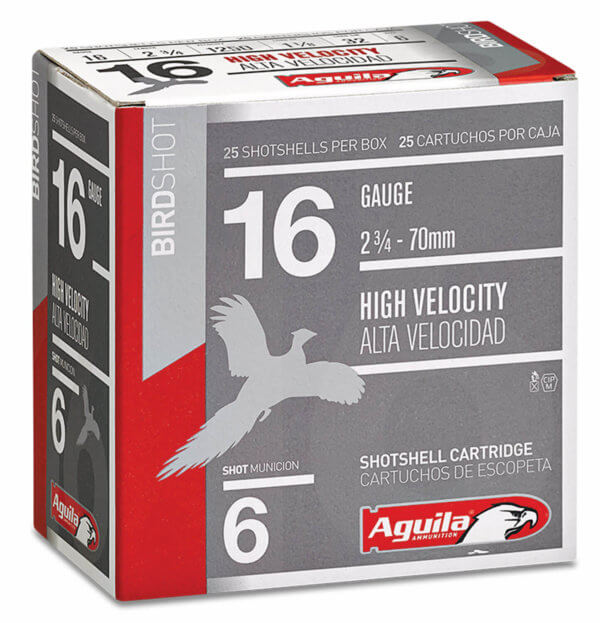 Aguila 1CHB1618 Birdshot Standard Velocity 16 Gauge 2.75″ 1 oz 8 Shot 25rd Box