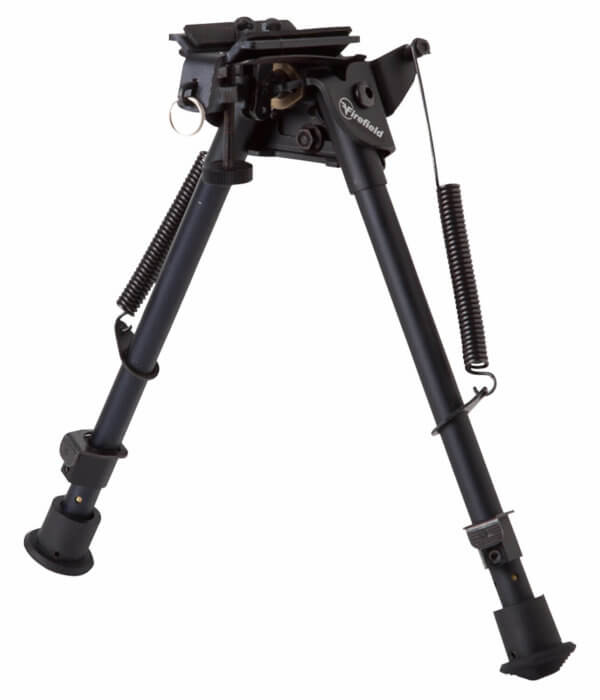 Firefield FF34024 Compact Bipod 9-14″ Black Aluminum Swivel Stud Attachment or Picatinny Rail (Adapter Included)