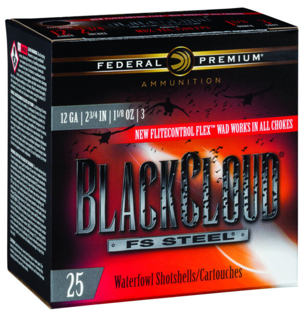 Federal PWBX1473 Black Cloud FS 12 Gauge 2.75″ 1 1/8 oz 3 Shot 25rd Box