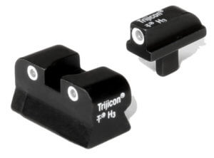 Trijicon 600505 Bright & Tough Night Sights- Walther  Black | Green Tritium White Outline Front Sight Green Tritium White Outline Rear Sight