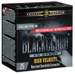 Federal PWBXH143BB Premium Black Cloud FS High Velocity 12 Gauge 3″ 1 1/8 oz 1635 fps BB Shot 25rd Box