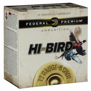 Federal HVF12H6 Premium Hi-Bird 12 Gauge 2.75″ 1 1/4 oz 1330 fps 6 Shot 25rd Box