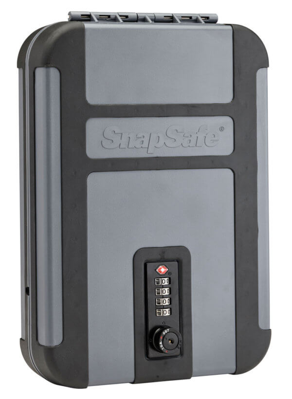 SnapSafe 75241 TrekLite Lock Box XL Combination Entry Gray Polycarbonate Holds 1 Handgun 10″ W x 7″ H x 2″ D