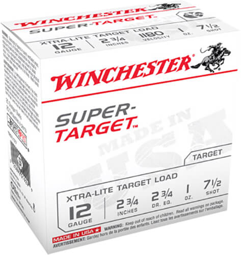 Winchester Ammo TRGTL127 Super-Target Xtra-Lite 12 Gauge 2.75″ 1 oz 1180 fps 7.5 Shot 25rd Box