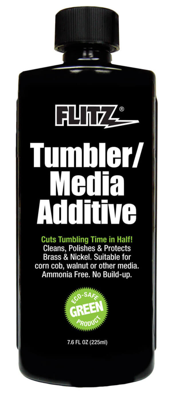 Flitz TA04835 Tumbler Media Additive  Compatible w/Corn Cob & Walnut Media 7.6 oz. Squeeze Bottle