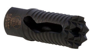 Troy Ind SBRAMED05BT00 Medieval Muzzle Brake Black Steel with 1/2-28 tpi Threads & 2.25″ OAL for 5.56x45mm NATO AR-Platform”