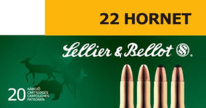 Sellier & Bellot SB22HA Rifle  22 Hornet 45 gr Full Metal Jacket 20rd Box