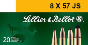 Sellier & Bellot SB857JSA Rifle 8x57mm JS 196 gr Full Metal Jacket (FMJ) 20rd Box