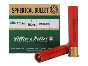 Sellier & Bellot SB410B Hunting  410 Gauge 3 5 Pellets 5/8 oz Spherical 00 Buck Shot 25 Bx/ 20 Case”